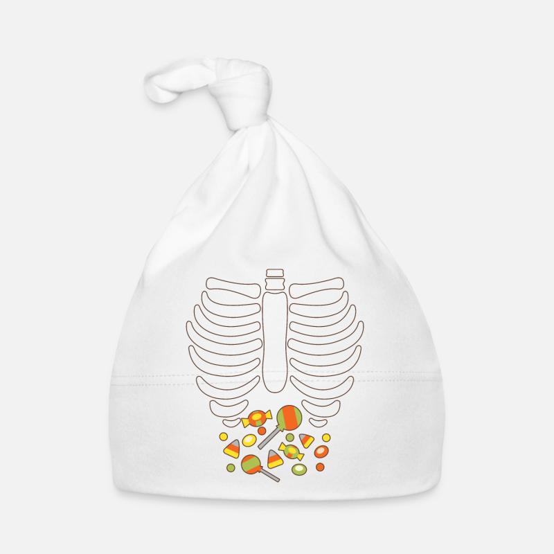 Spooky Scary Ribs Bonbons Halloween Süßes oder Saures Baby Bio-Mütze