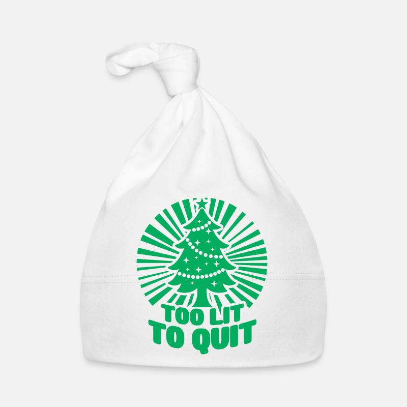Arbre de Noël trop éclairé pour quitter cadeau de Noël drôle Bonnet bio Bébé