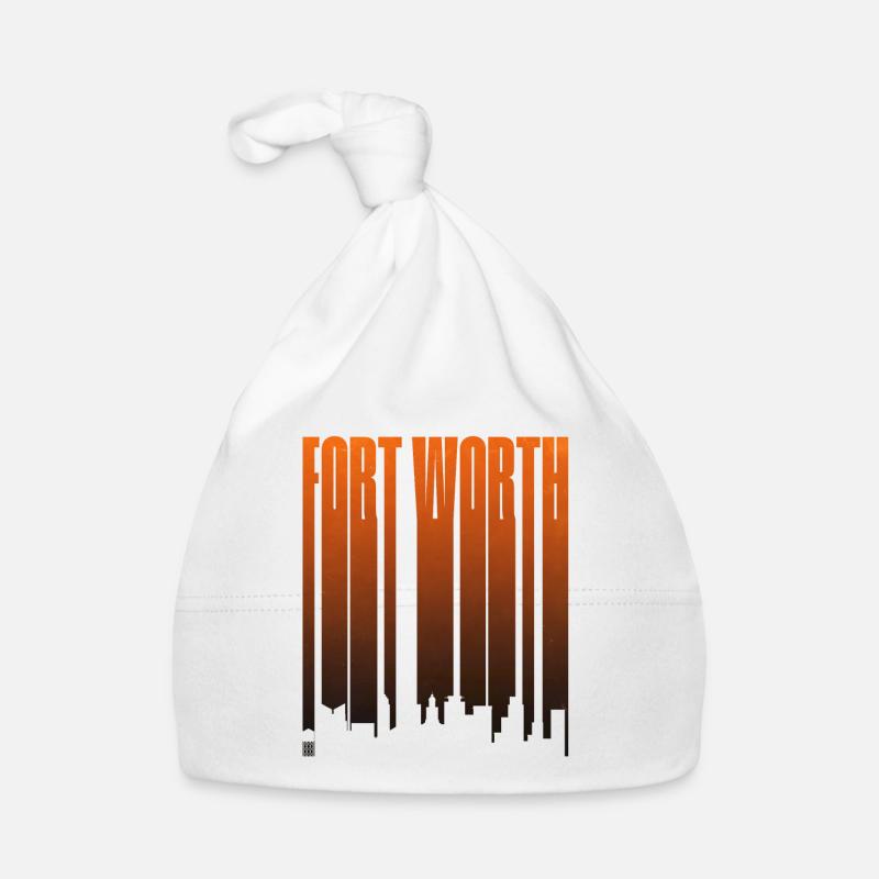 Fort Worth Skyline Neon-Gradienten Baby Bio-Mütze