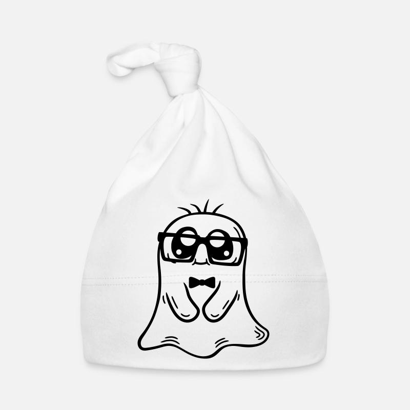 Friendly Nerd Ghost Comic Organic Baby Cap