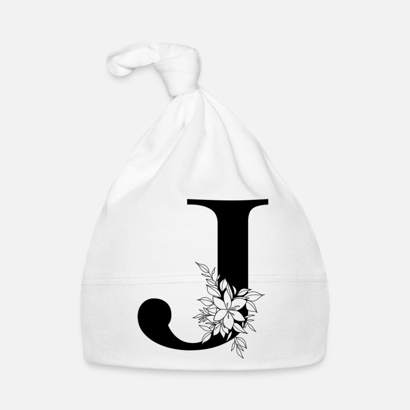 Letter J Organic Baby Cap