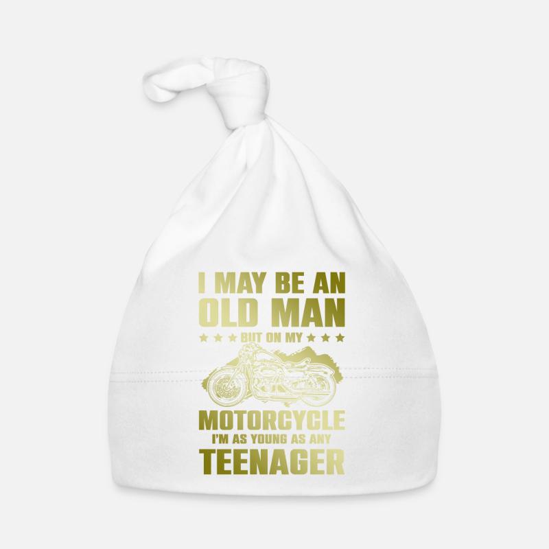 Motorrad alter mann Baby Bio-Mütze