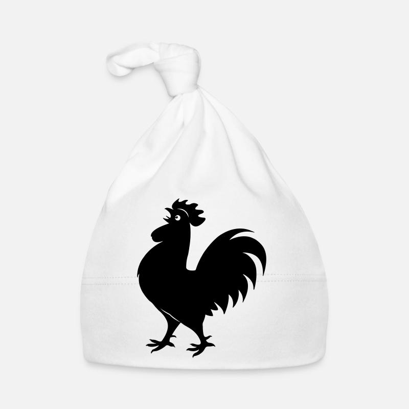 Rooster shadow figure Organic Baby Cap