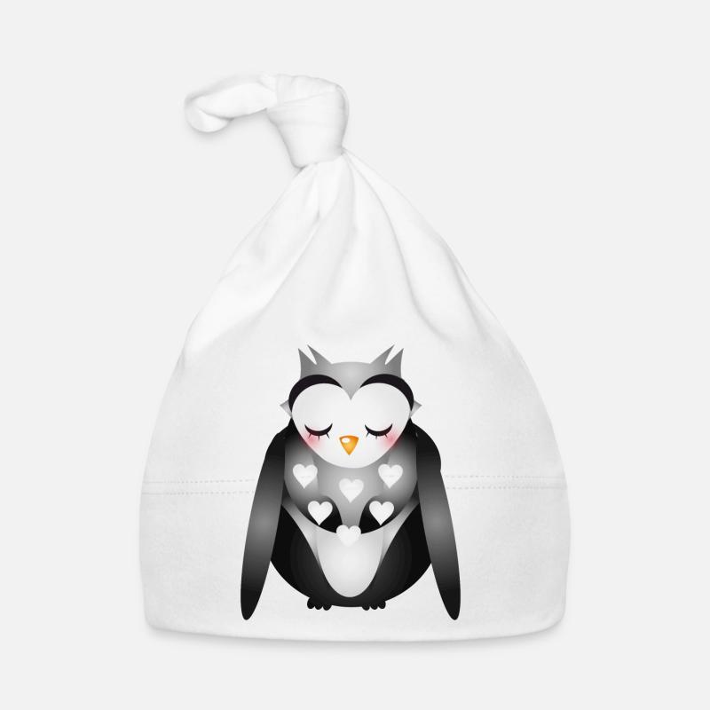 niedliche verträumte Eule Baby Bio-Mütze