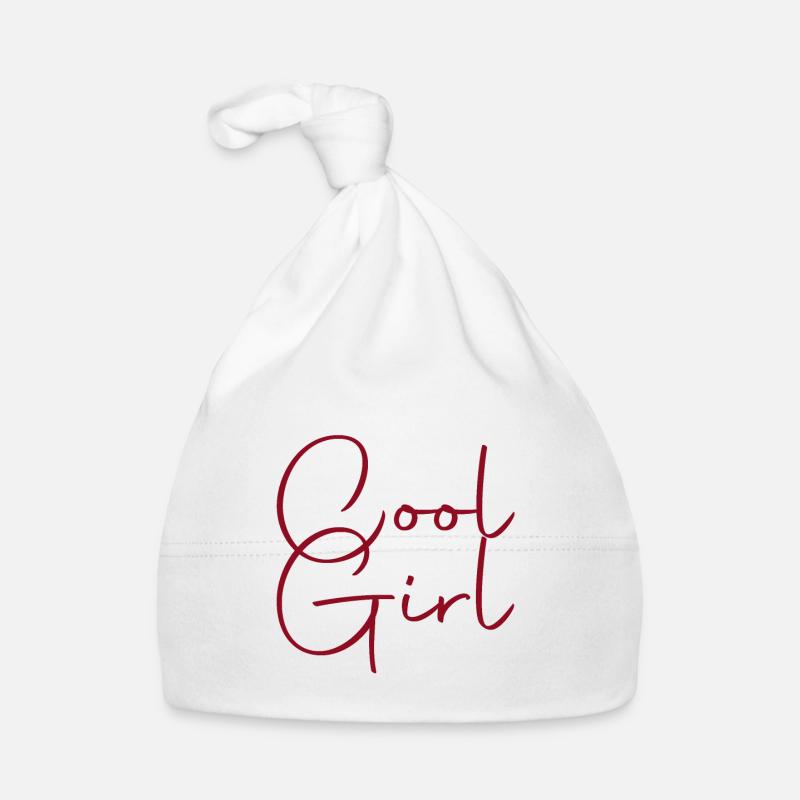 Fille cool - Bonnet bio Bébé - blanc