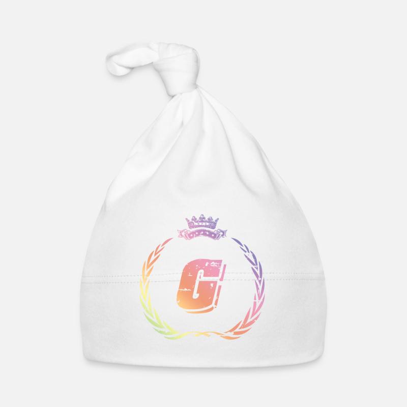 G Buchstabe Kranz Baby Bio-Mütze