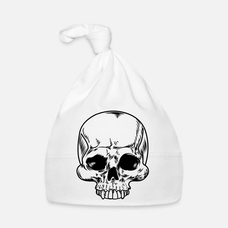 Schädel transparent Baby Bio-Mütze