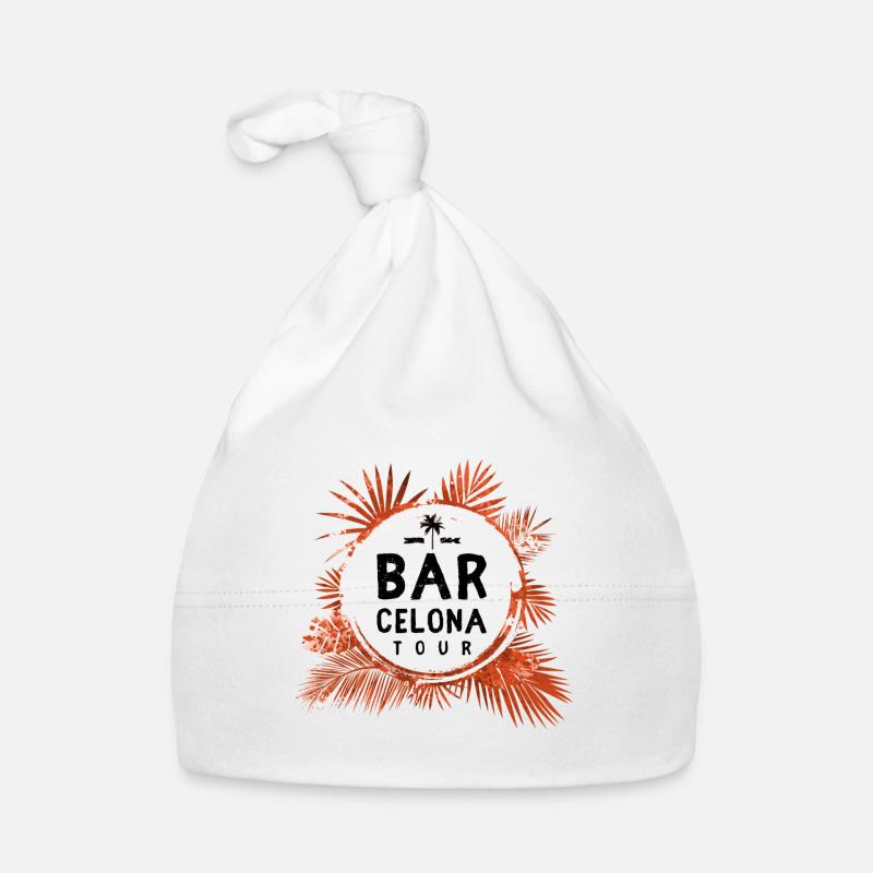 Visite de Barcelone colorée Bonnet bio Bébé