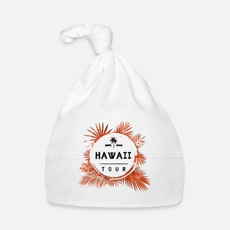 Visite d’Hawaï colorée Bonnet bio Bébé
