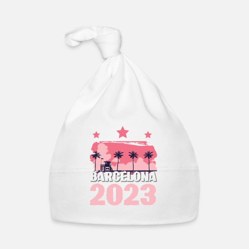 Barcelone 2023 - Bonnet bio Bébé - blanc