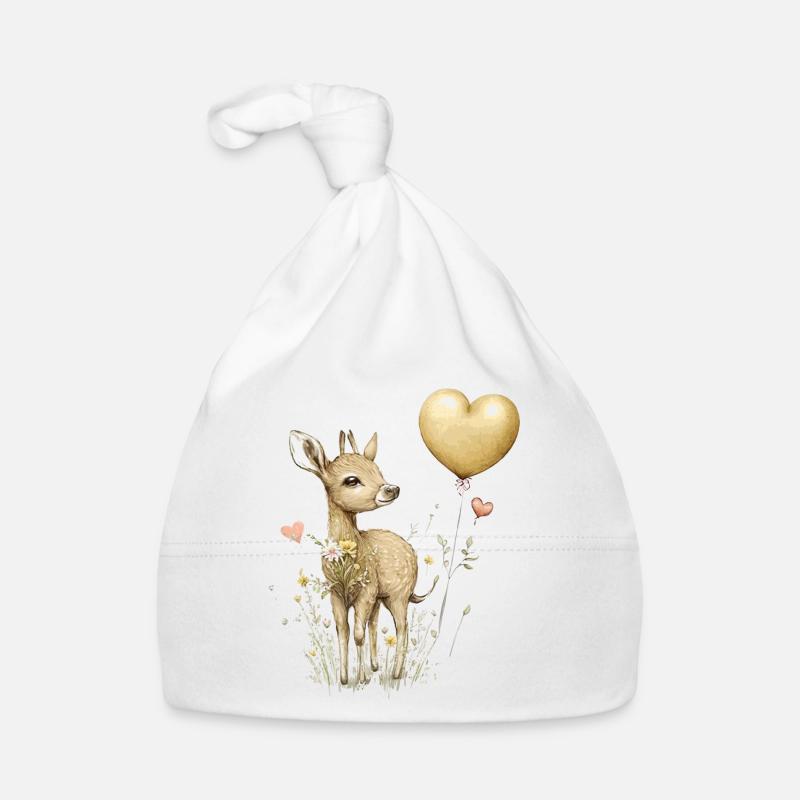Niedlicher Rehbock Baby Bio-Mütze