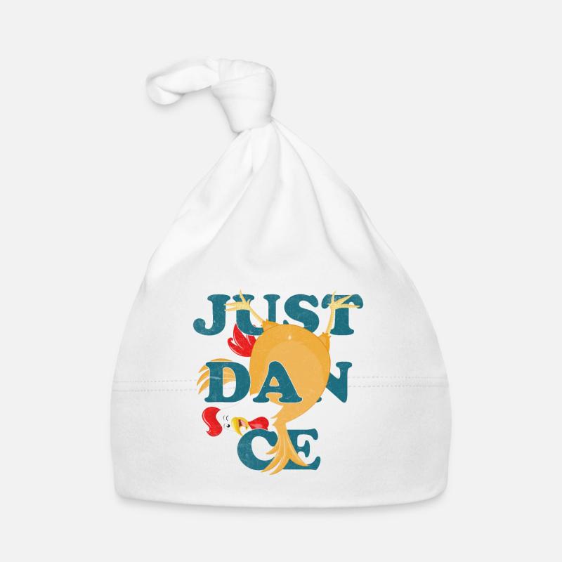 Funny Cartoon dance Chicken Just Dance Organic Baby Cap