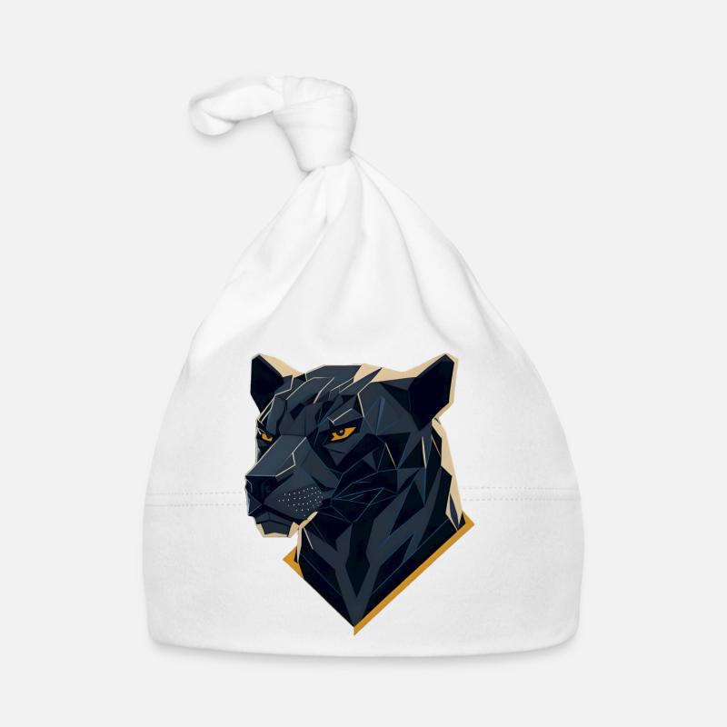 Geometrischer Panther Baby Bio-Mütze