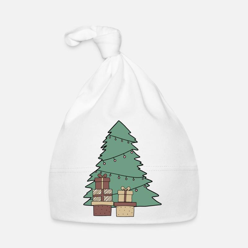 Geschenkbaum - Baby Bio-Mütze - Weiß
