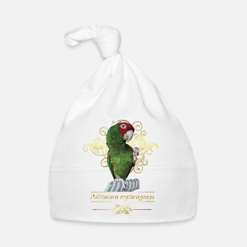 Perroquet à tête rouge Bonnet bio Bébé