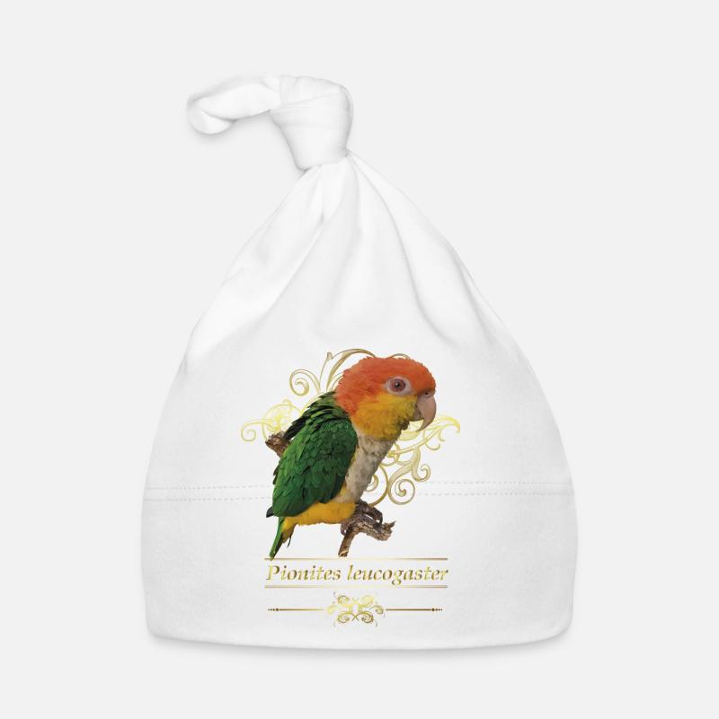 Der orangeköpfige Caique Baby Bio-Mütze