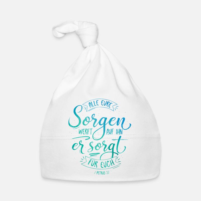All eure Sorgen werft auf ihn Baby Bio-Mütze