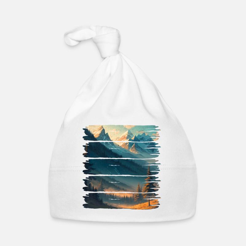 Landscape, nature, forest Organic Baby Cap