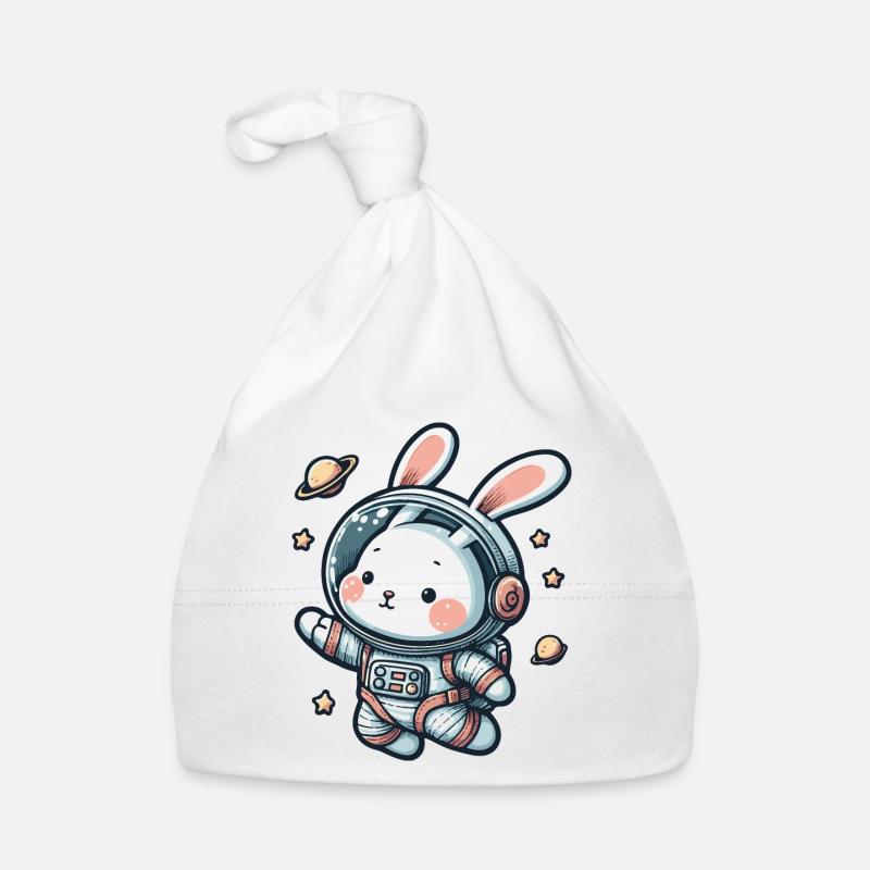 Lapin mignon, astronaute, lapin dans l’espace Bonnet bio Bébé