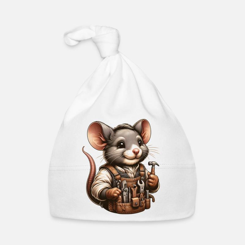 Cute Mouse Craftsman Organic Baby Cap