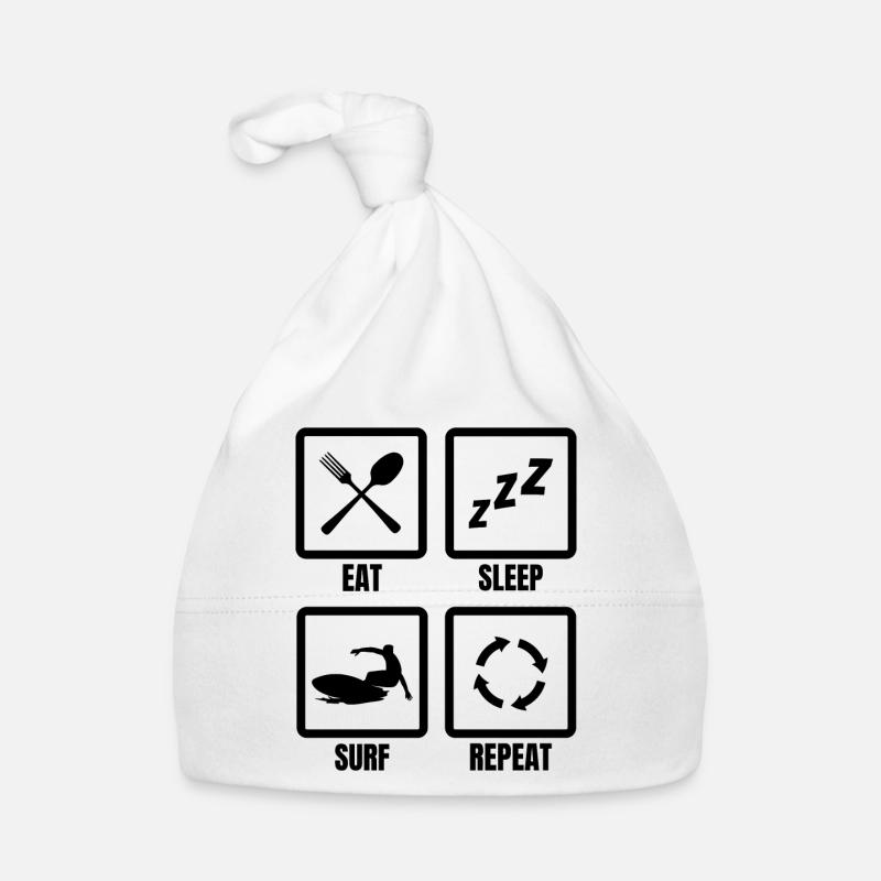 Surfen Spruch Baby Bio-Mütze