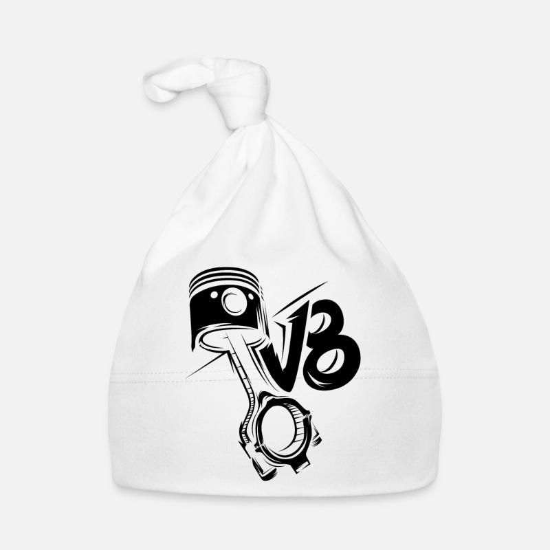 Piston V8 Graffiti Engine musclecars big block icon Organic Baby Cap