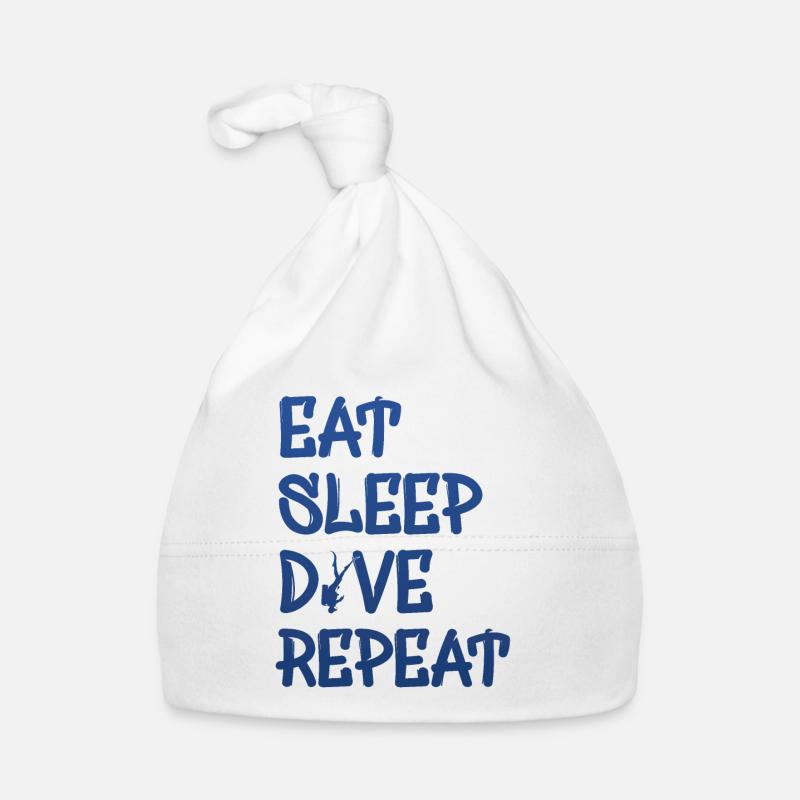 eat sleep dive repeat Baby Bio-Mütze