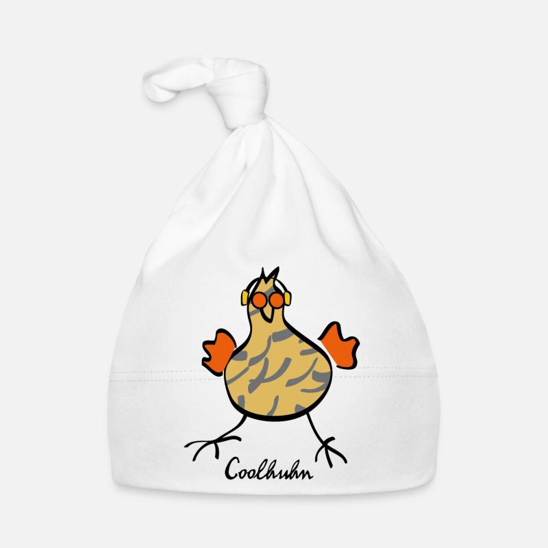 RIKELS Design: Das Cool-Huhn Baby Bio-Mütze
