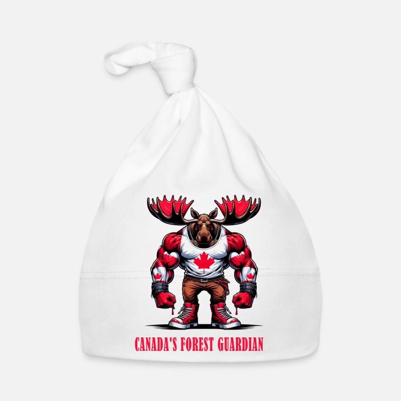 Canada's forest guard elk Organic Baby Cap