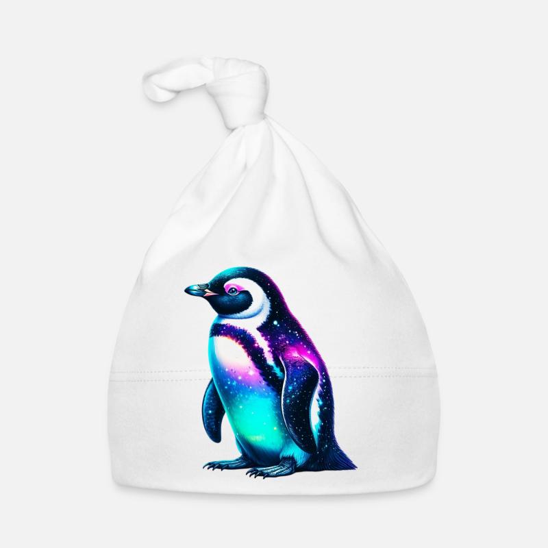 Aurora Borealis Penguin Organic Baby Cap
