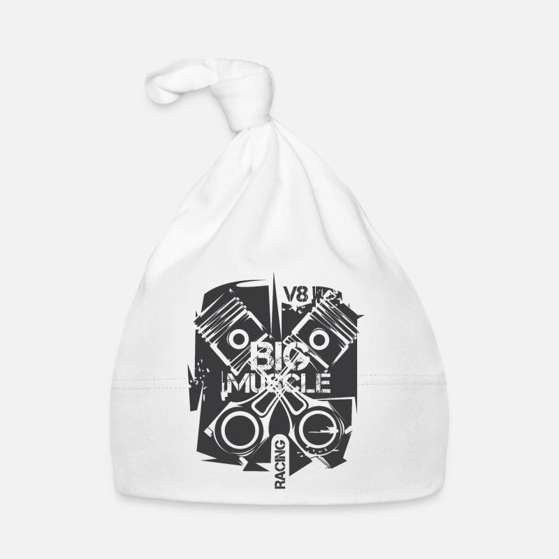 v8 pattern abstract car musclecars piston engine Organic Baby Cap