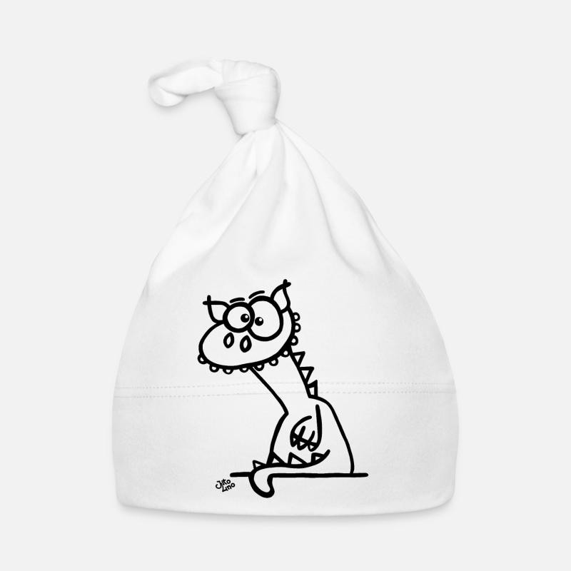 Le dragon - Bonnet bio Bébé - blanc