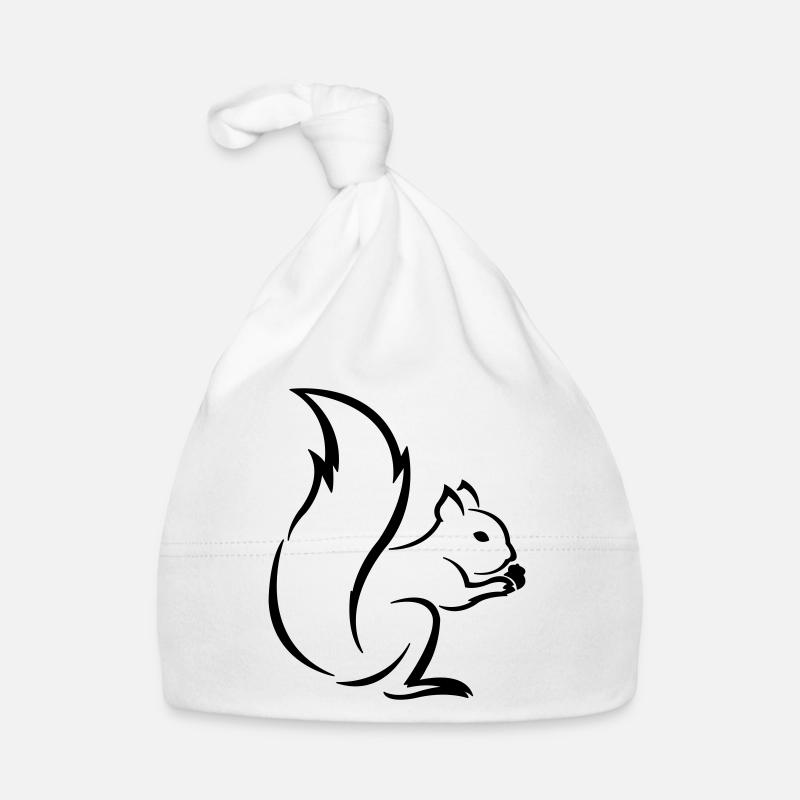 Eichhörnchen - Baby Bio-Mütze - Weiß
