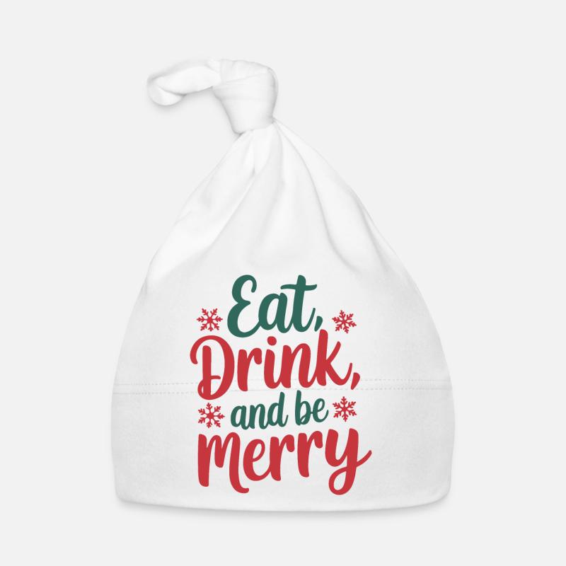 Eat, Drink, and Be Merry Organic Baby Cap