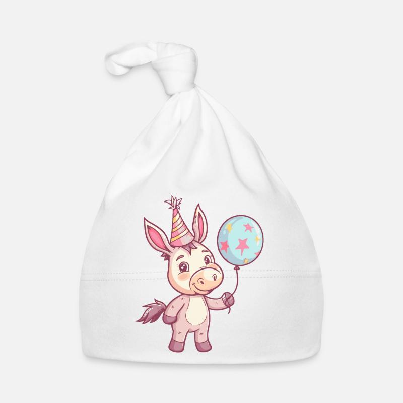 Âne Anniversaire Bande dessinée Mignon Bonnet bio Bébé