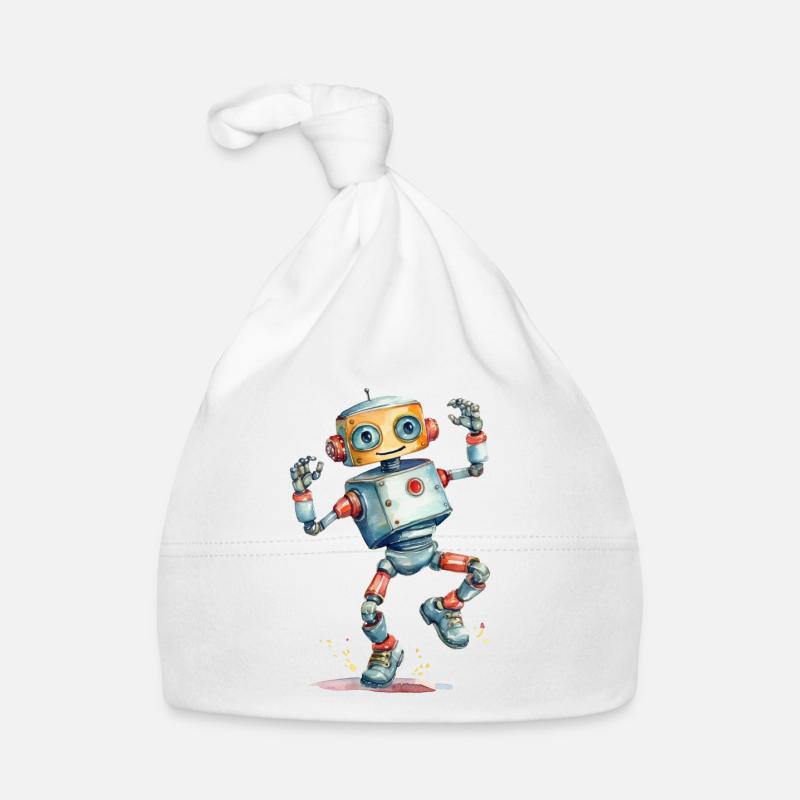 Ein tanzender Roboter Baby Bio-Mütze