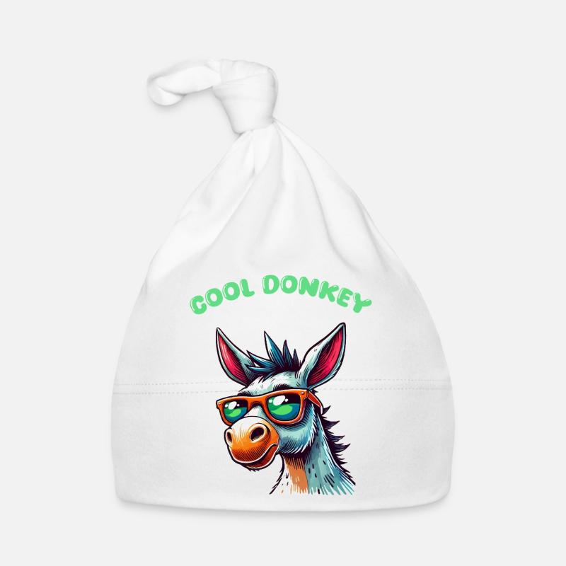 esel comic cool Baby Bio-Mütze