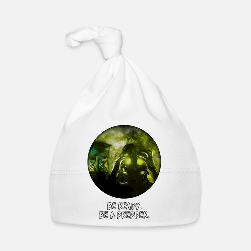 Bereitstehen. Sei ein Prepper. Baby Bio-Mütze