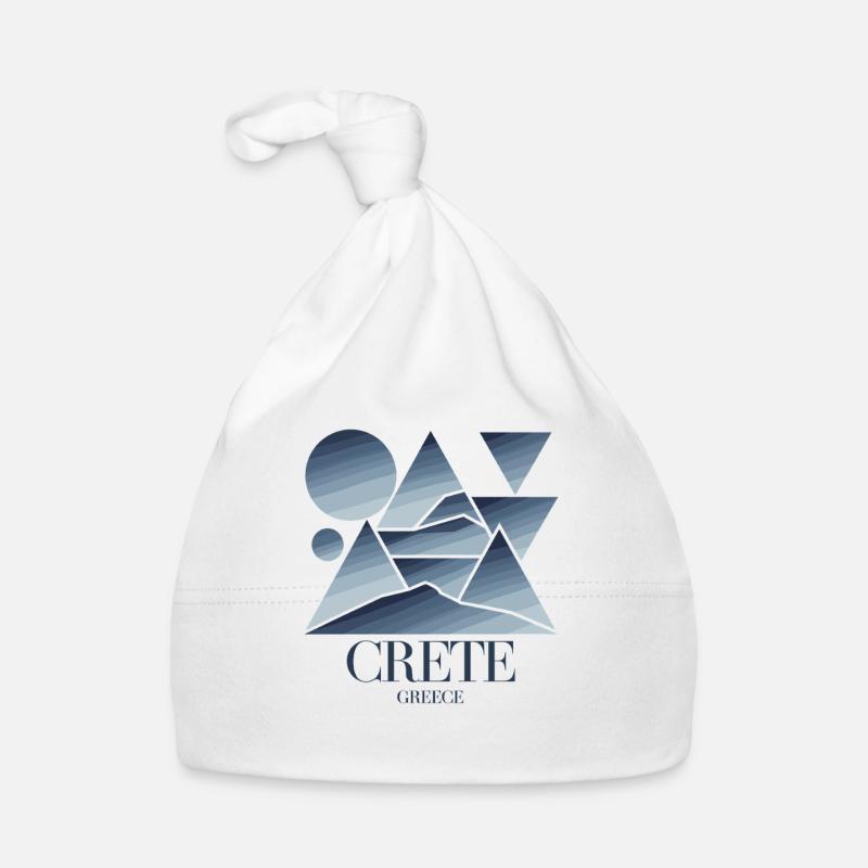 Crete Greece Souvenir Geometric Modern Organic Baby Cap