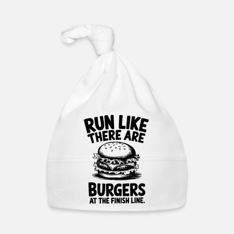Run like a marathon runner: Burger at the finish line Organic Baby Cap