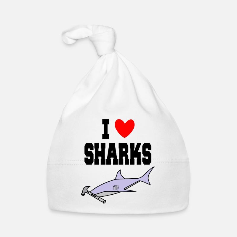 J’aime les requins Drôle de requin-marteau, marteau mignon Bonnet bio Bébé