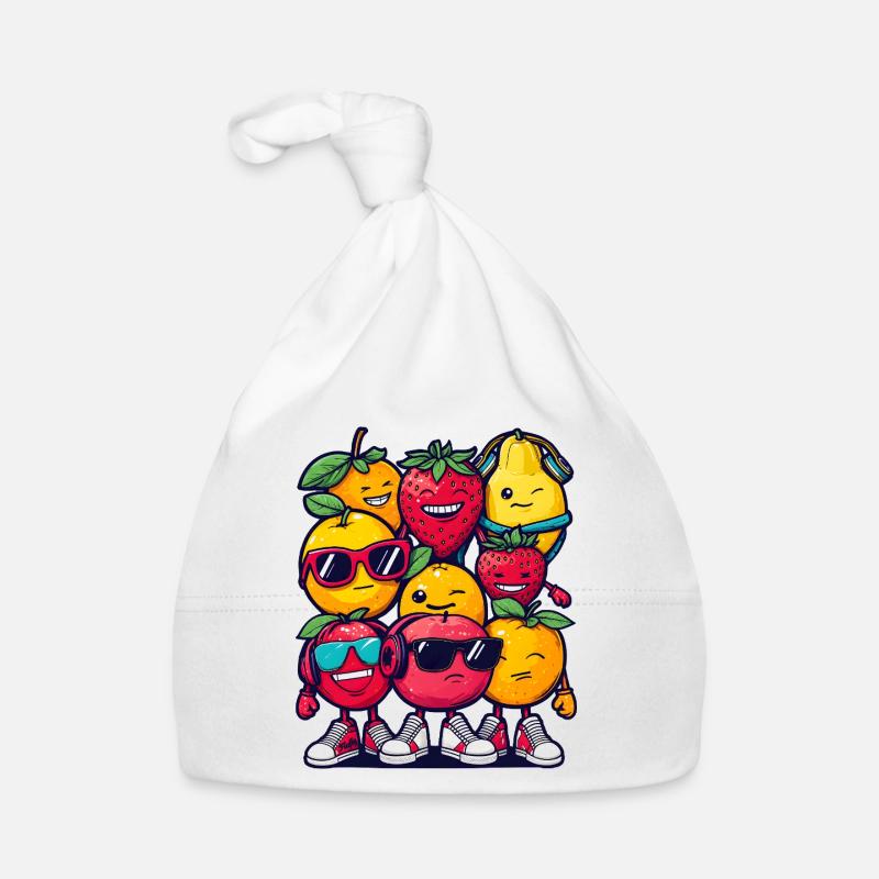 Fruit Squad – 🍓 🍊 🍉 Dessin animé Bonnet bio Bébé