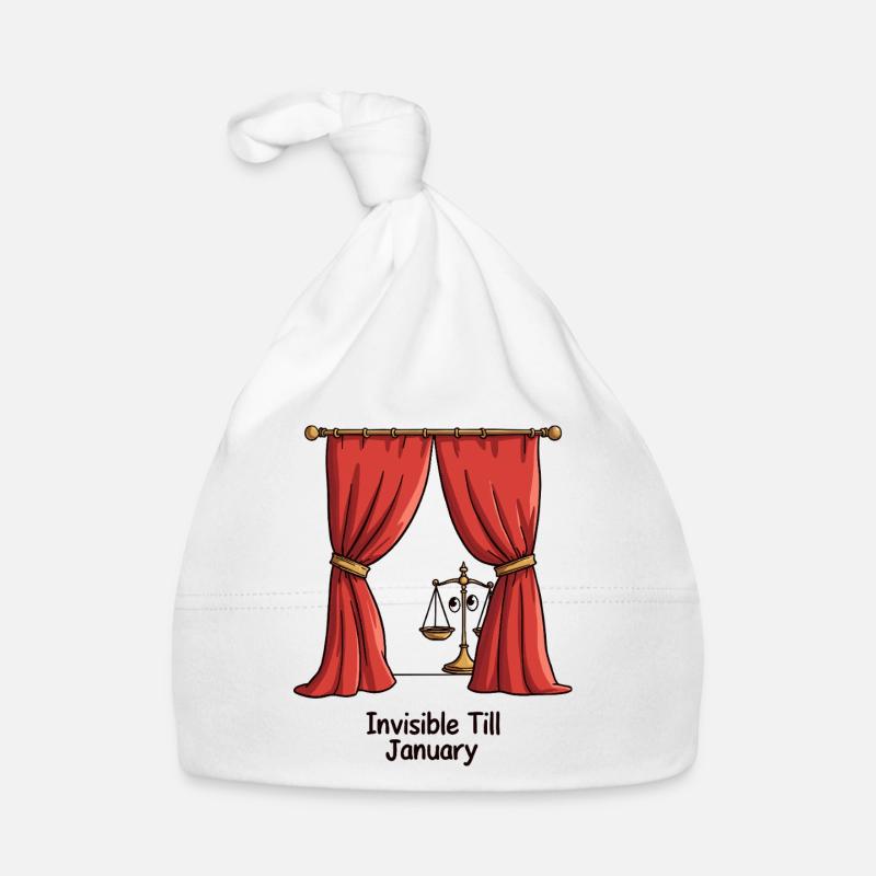 Invisible until January Organic Baby Cap