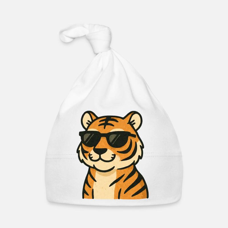 tiger comic Baby Bio-Mütze