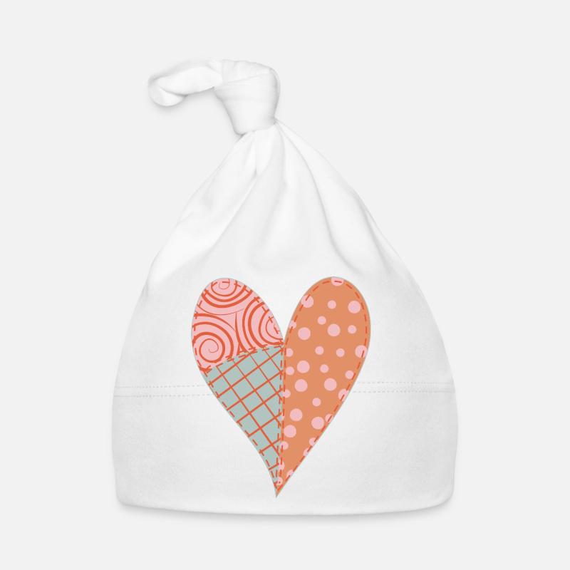 Coeur Patchwork No4 Bonnet bio Bébé