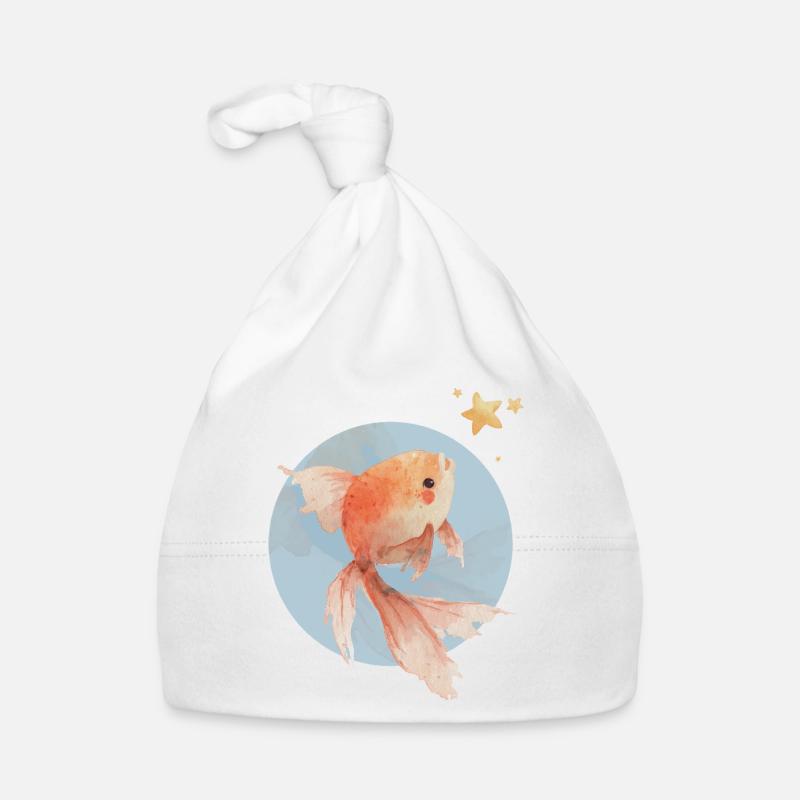Goldfisch mit Weitblick Baby Bio-Mütze