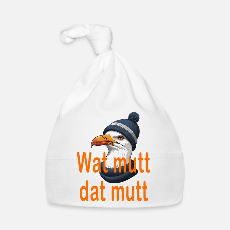 Wat mutt dat mutt - Baby Bio-Mütze - Weiß