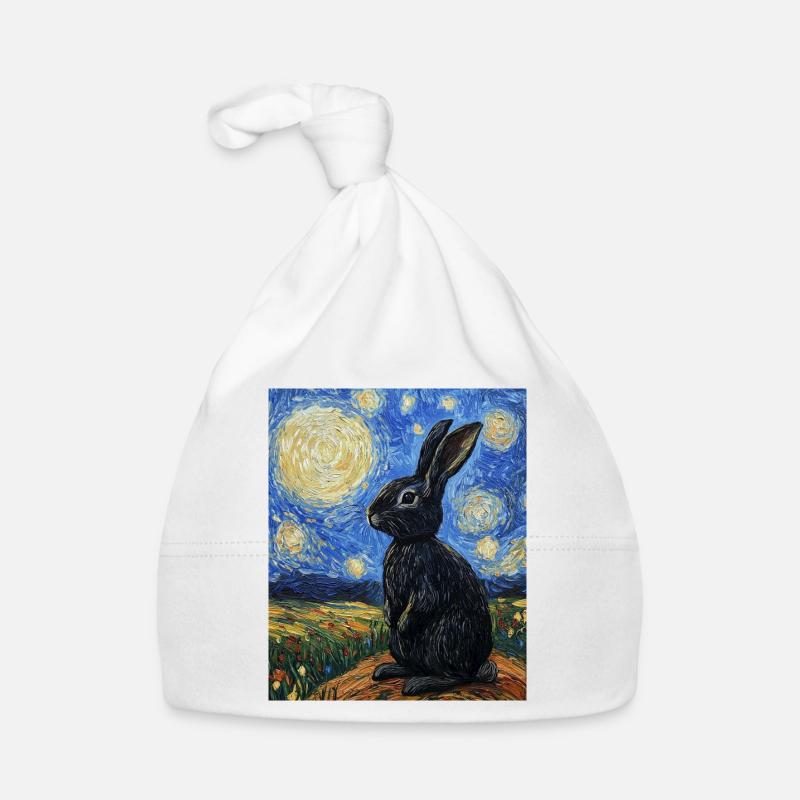 Lapin de la Nuit étoilée à la Van Gogh Bonnet bio Bébé