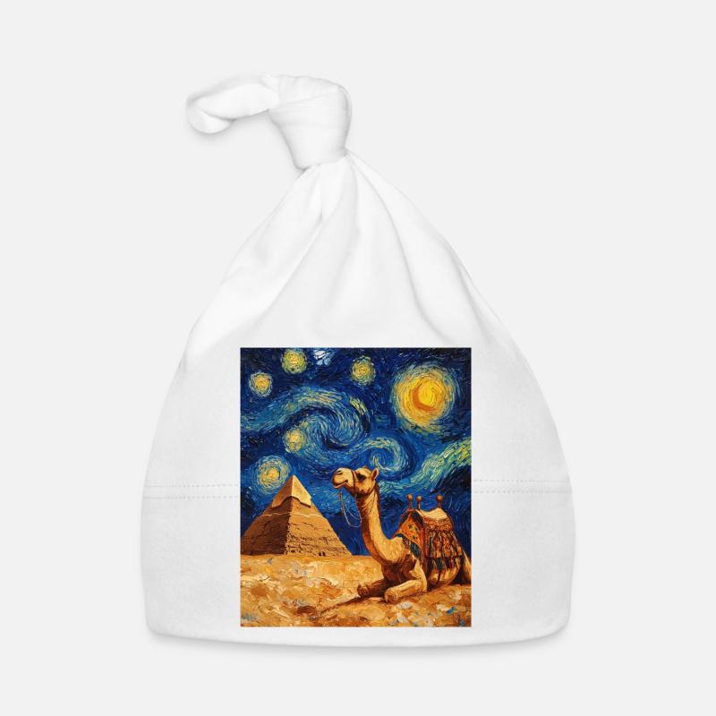 Kamel Van Gogh Style Starry  Baby Bio-Mütze