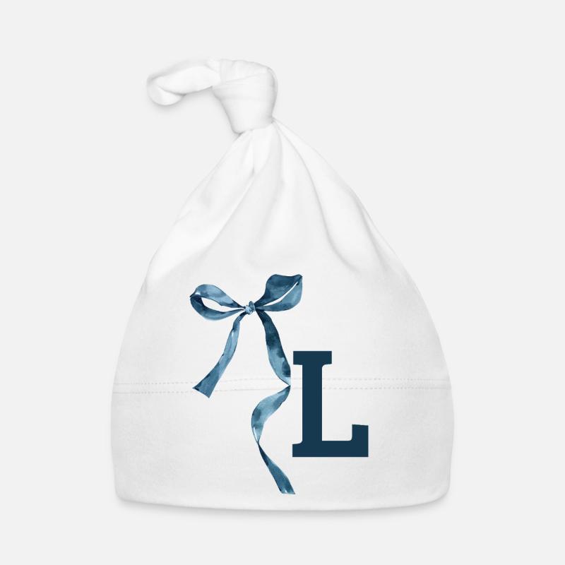 Monogramme l idée cadeau  - Bonnet bio Bébé - blanc
